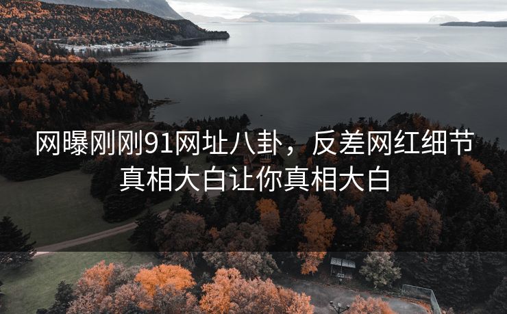 网曝刚刚91网址八卦，反差网红细节真相大白让你真相大白