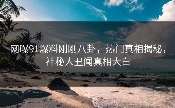 网曝91爆料刚刚八卦，热门真相揭秘，神秘人丑闻真相大白